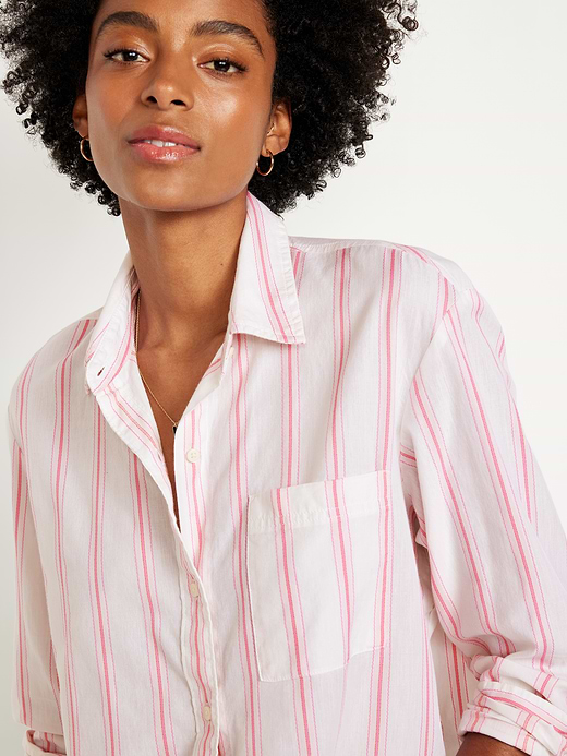Old Navy Cropped Button-Down Striped Shirt — photo 5