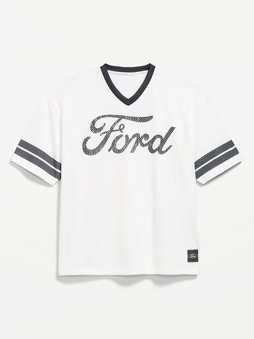 Old Navy Licensed Graphic Cropped Mesh V-Neck T-Shirt — photo 1