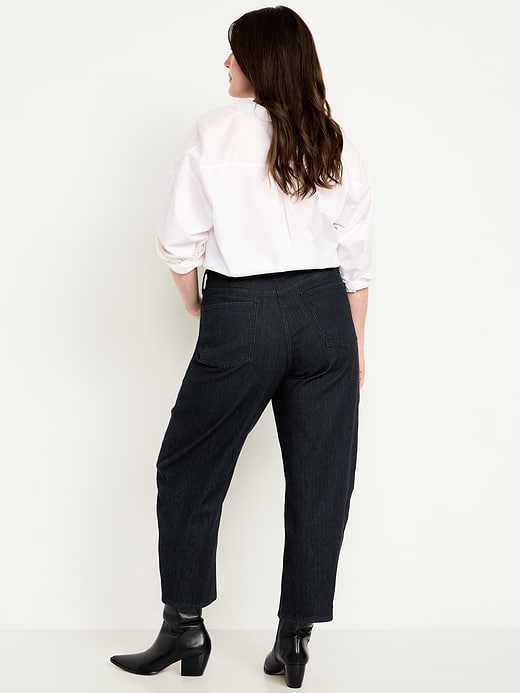 Old Navy High-Waisted Wow Barrel-Leg Ankle Jeans — photo 8