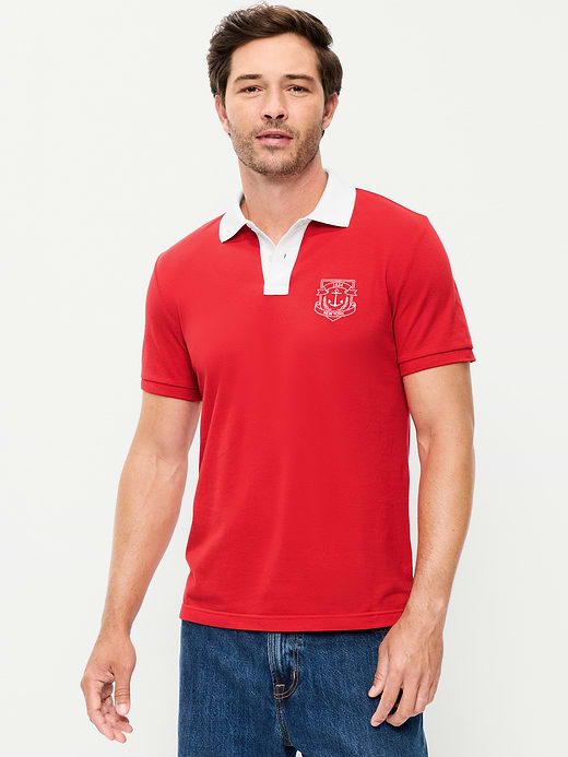 Old Navy Classic Fit Pique Graphic Polo