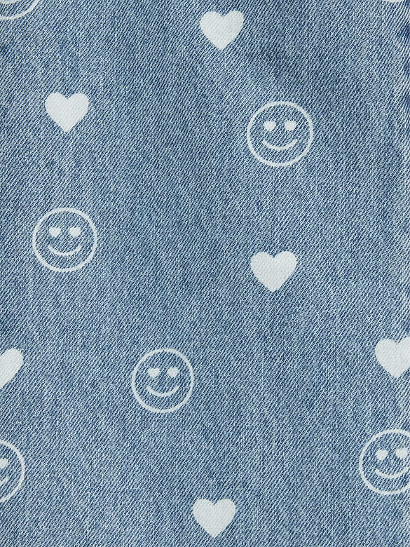 Old Navy Printed High-Waisted Baggy Wide-Leg Jeans for Girls — photo 6