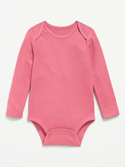 Old Navy Long-Sleeve Ribbed Ruffle-Trim Bodysuit for Baby — photo 1