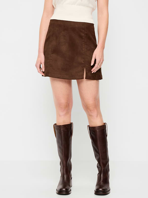 Old Navy Faux-Suede Mini Skirt — photo 3