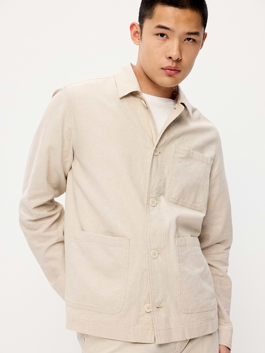 Old Navy Linen-Blend Chore Jacket — photo 7