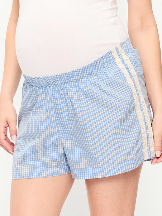 Old Navy Maternity Poplin Boxer Pajama Shorts — photo 6
