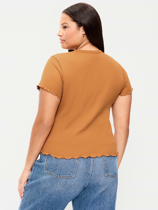 Old Navy Fitted Waffle-Knit Cropped T-Shirt — photo 10
