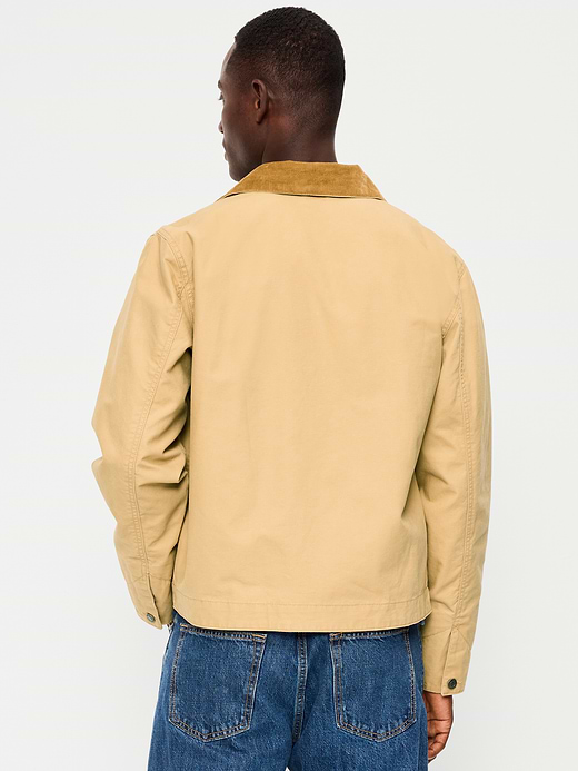 Old Navy Cropped Canvas Barn Jacket — photo 3