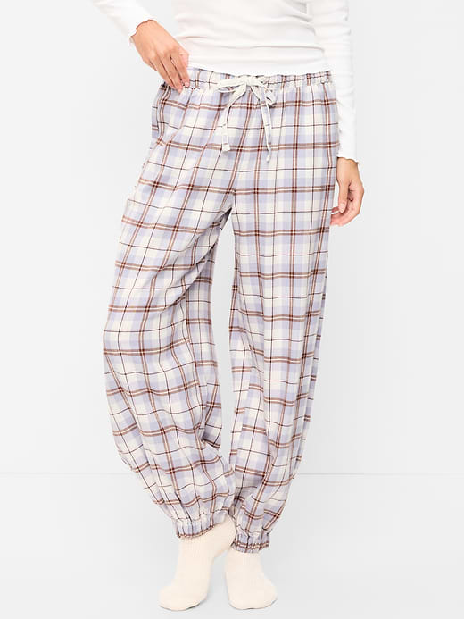Old Navy Cinched Flannel Balloon Pants — photo 1