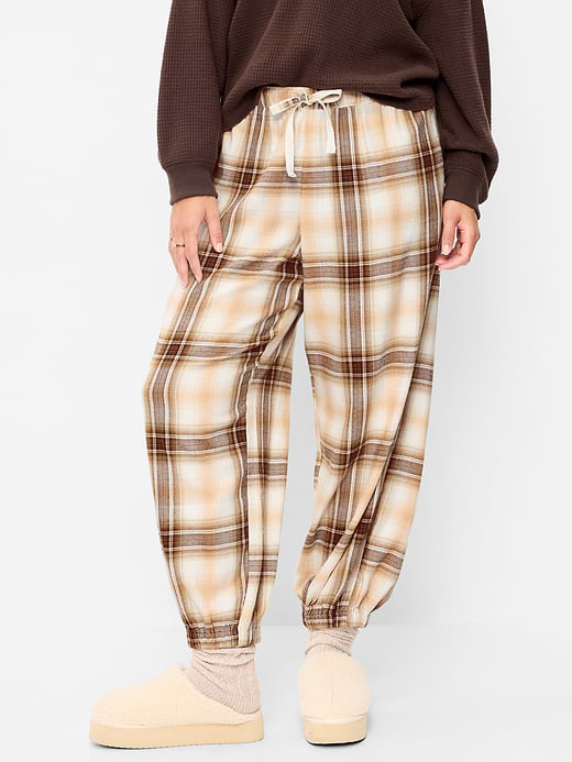 Old Navy Cinched Flannel Balloon Pants — photo 7