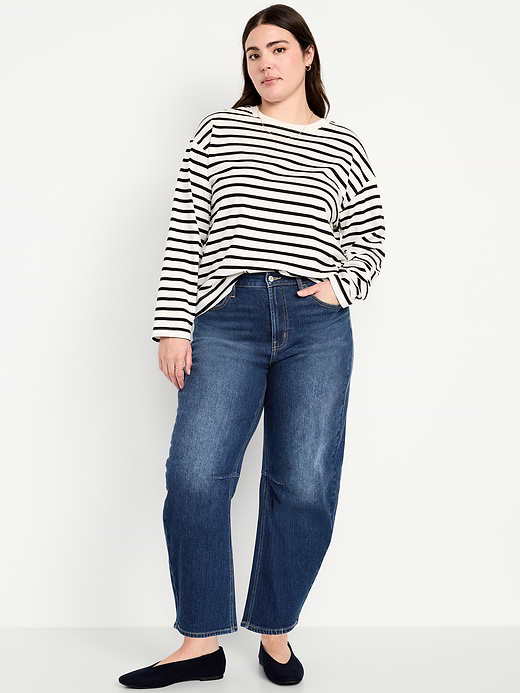 Old Navy High-Waisted Wow Barrel-Leg Ankle Jeans — photo 7