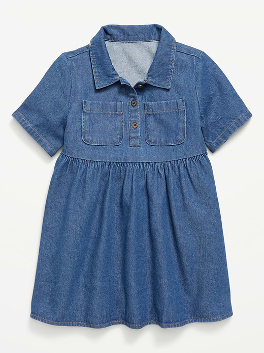 Old Navy Short-Sleeve Denim Shirt Dress for Toddler Girls — photo 1