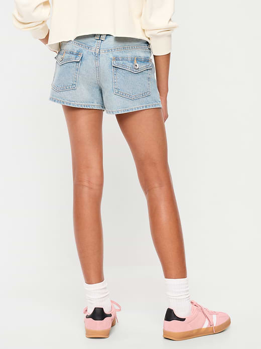 Old Navy Low-Rise Utility Jean Shorts for Girls — photo 9