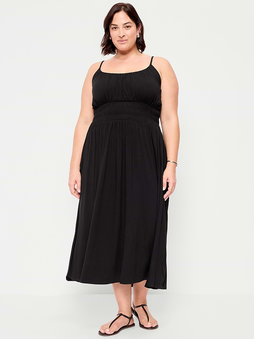 Old Navy Fit & Flare Jersey Smocked-Waist Midi Dress — photo 9