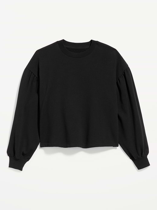 Old Navy SoComfy Oversized Puff-Sleeve Cropped Sweatshirt — photo 6