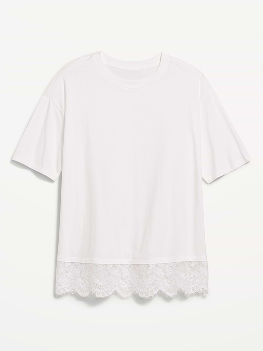 Old Navy Oversized Lace Hem T-Shirt — photo 5