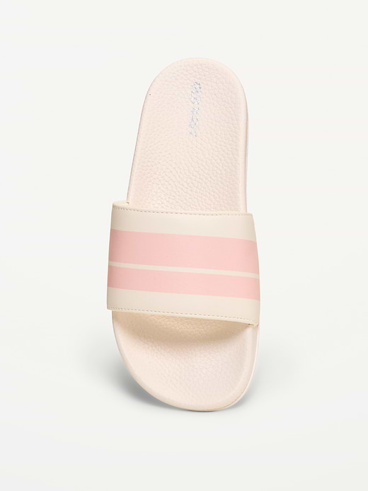 Old Navy Faux-Leather Pool Slide Sandals for Girls — photo 3
