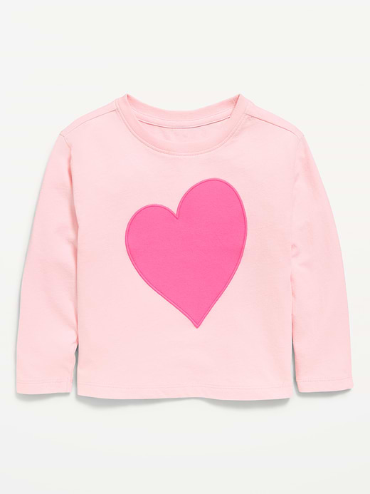 Old Navy Printed Fitted Long-Sleeve Ribbed T-Shirt for Toddler Girls — photo 1