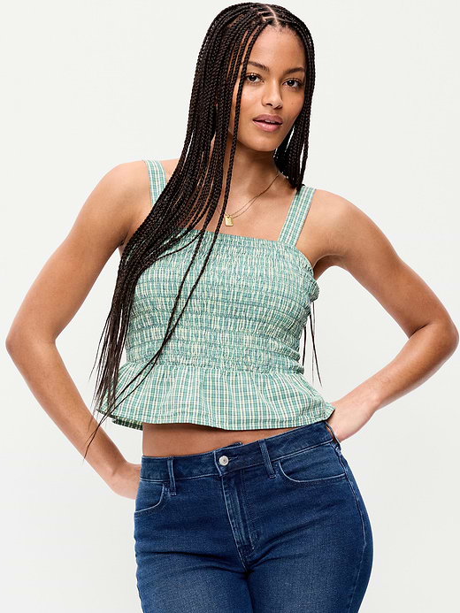 Old Navy Smocked Peplum Tank Top — photo 1