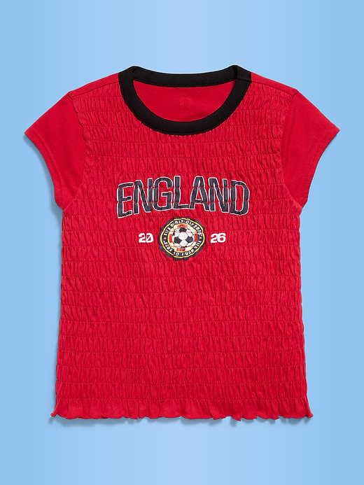 Old Navy FIFA World Cup 26™ Brazil Smocked Graphic T-Shirt for Girls — photo 3