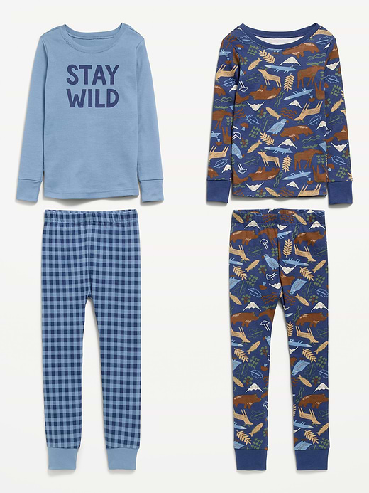 Old Navy Printed Snug-Fit Pajama 4-Piece for Toddler & Baby — photo 3