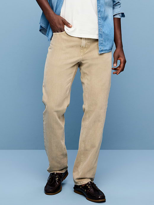 Old Navy Structured Straight Non-Stretch Jeans — photo 3