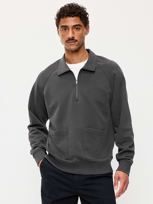 Old Navy Workwear Collared Fleece Chore Pullover — photo 1