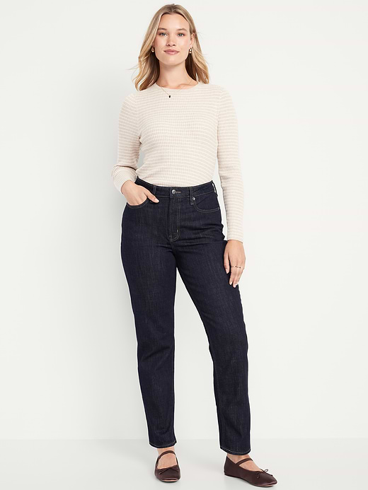 Old Navy Extra High-Waisted Straight Jeans — photo 7