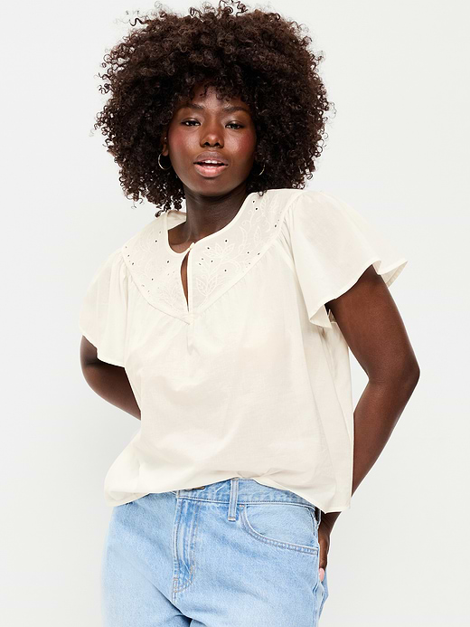 Old Navy Short-Sleeve Embroidered Trousseau Top — photo 6