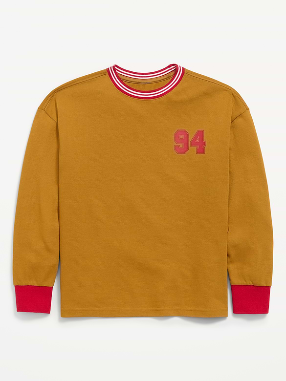 Old Navy Oversized Long-Sleeve Graphic T-Shirt for Boys — photo 3