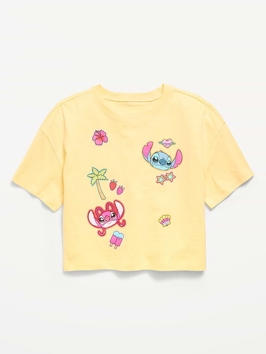 Old Navy Disney© Stitch & Angel Boxy Graphic T-Shirt for Girls — photo 1