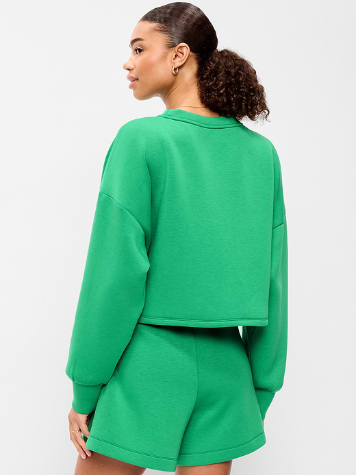 Old Navy Bounce Fleece Quilted Crew-Neck Top — photo 3