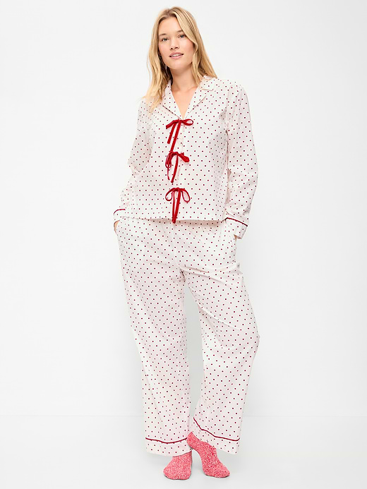 Old Navy Tie-Front Poplin Pajama Pant Set — photo 6