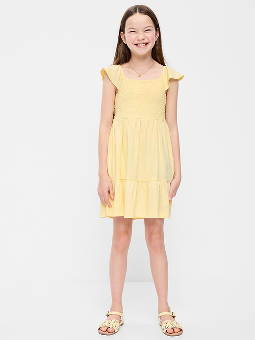 Old Navy Printed Smocked Fit and Flare Dress for Girls