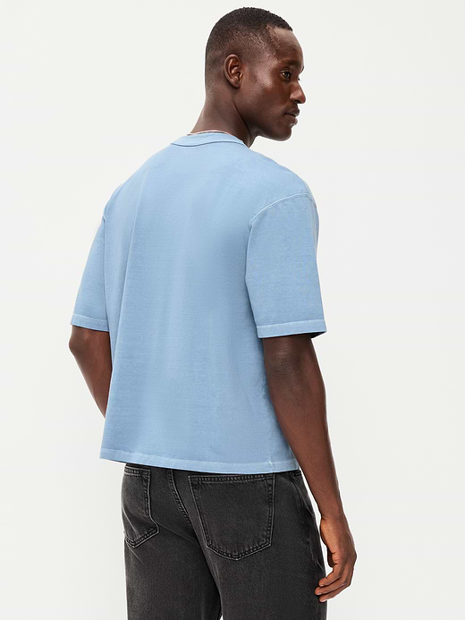 Old Navy Garment-Dyed Heavyweight Cropped T-Shirt — photo 3