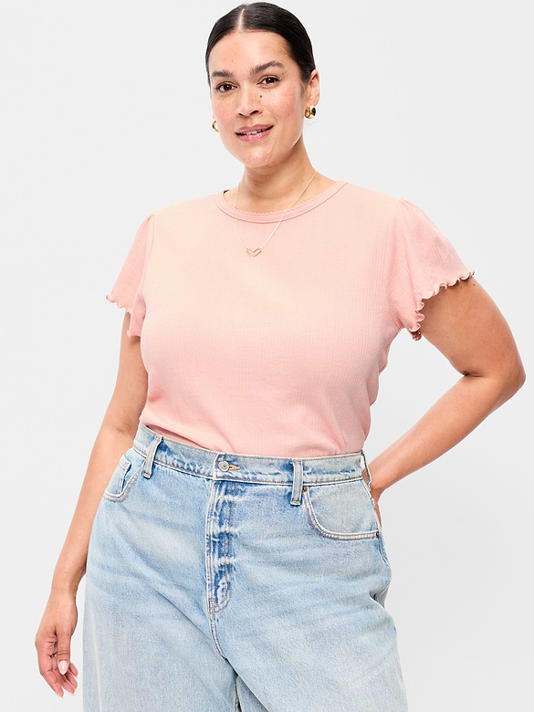 Old Navy Lettuce-Edge Pointelle Top — photo 6