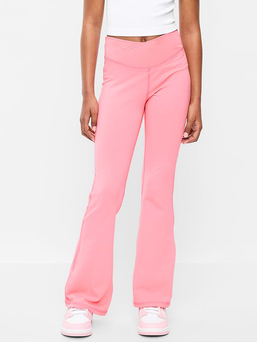 Old Navy High-Waisted PowerChill Crossover Flared Leggings for Girls — photo 1