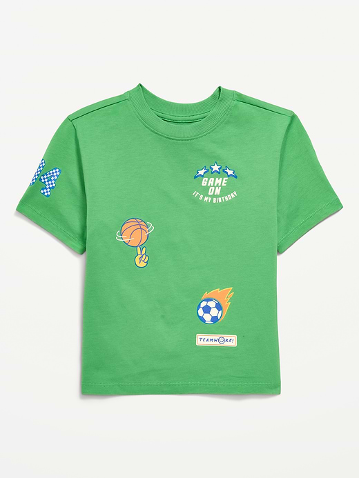 Old Navy Oversized Short-Sleeve Birthday Graphic T-Shirt for Toddler Boys — photo 3