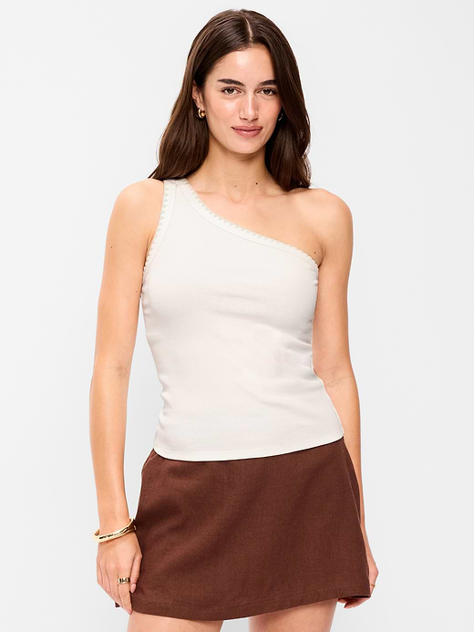 Old Navy Ribbed One-Shoulder Tank Top — photo 1