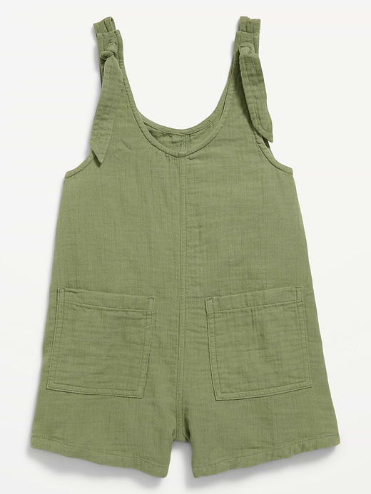 Old Navy Sleeveless Tie-Strap Double-Weave Romper for Girls