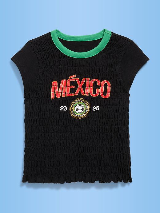 Old Navy FIFA World Cup 26™ Brazil Smocked Graphic T-Shirt for Girls — photo 3