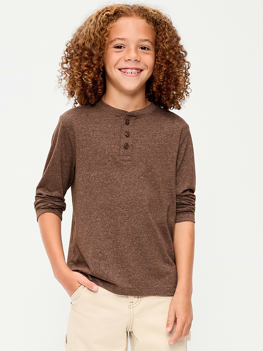 Old Navy Softest Long-Sleeve Henley T-Shirt for Boys — photo 1