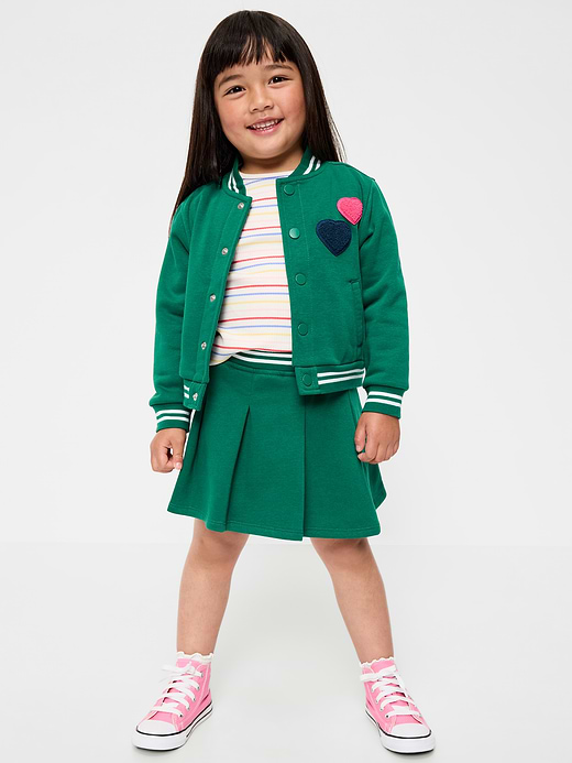 Old Navy Fleece Bomber Jacket and Pleated Skirt Set for Toddler Girls — photo 1