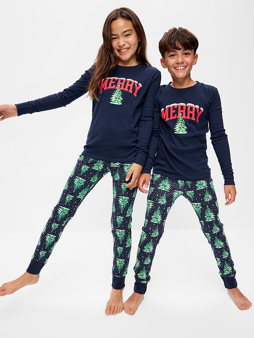 Old Navy Gender-Neutral Snug-Fit Graphic Pajama Set for Kids — photo 1