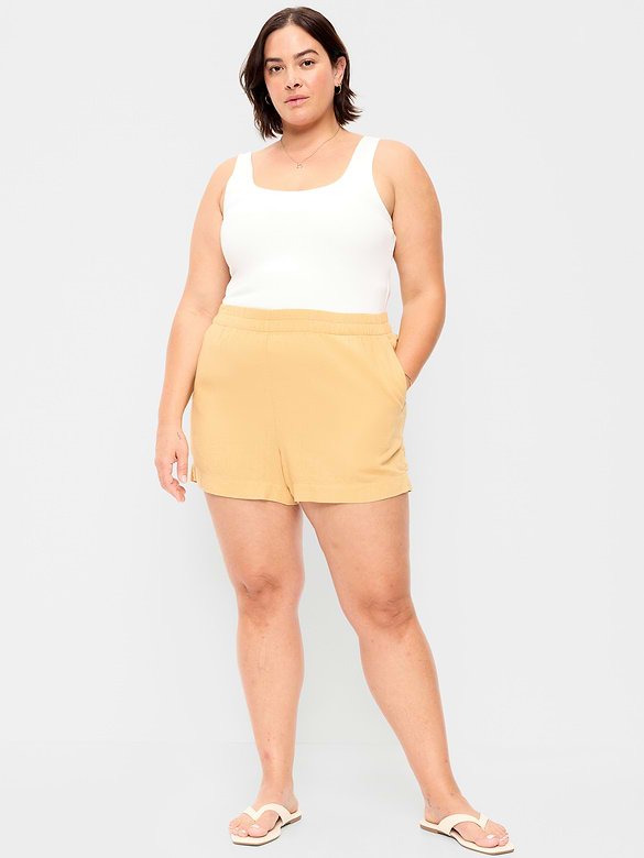 Old Navy High-Waisted Beach Linen Pull-On Shorts — photo 8
