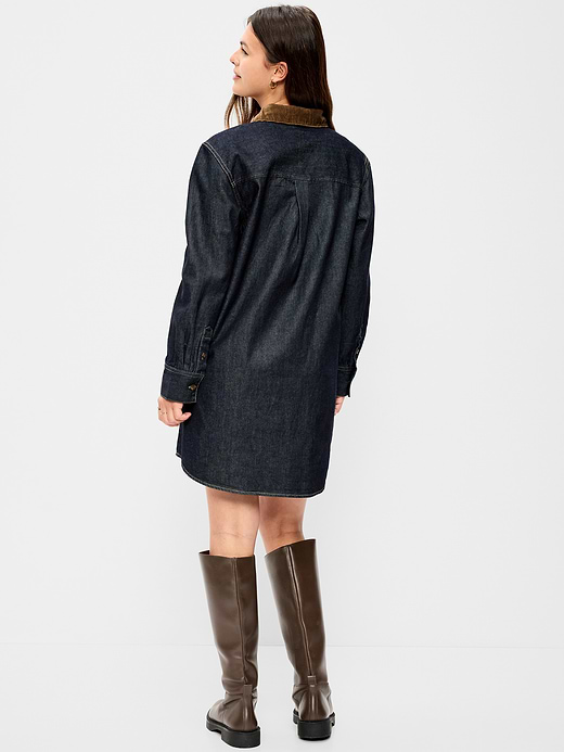 Old Navy Long-Sleeve Button-Down Mini Shirt Dress — photo 8