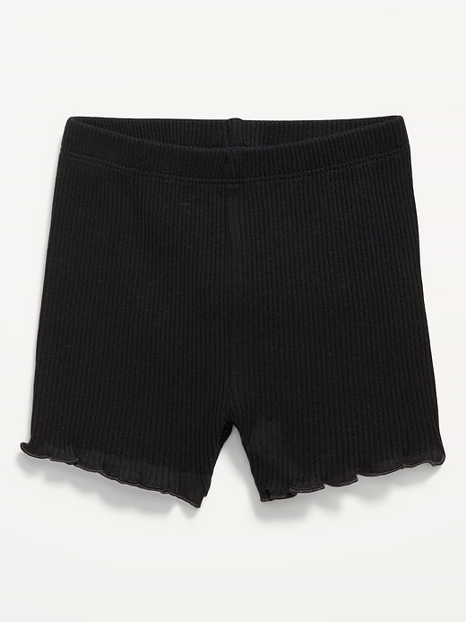 Old Navy Ribbed Lettuce-Edge Biker Shorts for Baby — photo 1