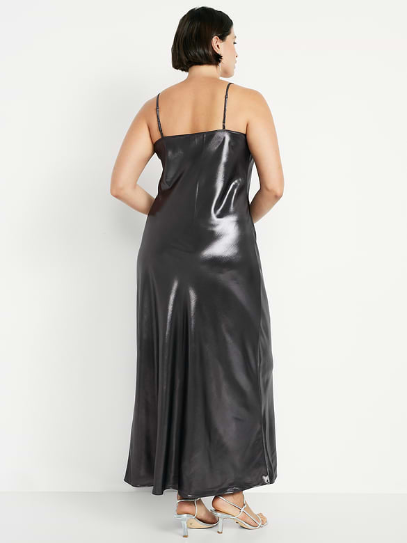 Old Navy Shine Satin Maxi Dress — photo 8