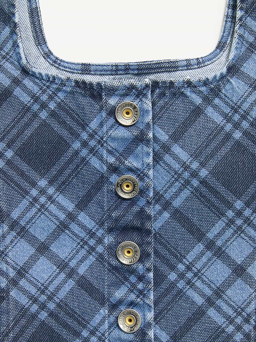 Old Navy Button-Front Denim Tank Top for Girls — photo 5