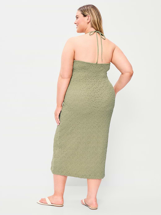 Old Navy Beaded Halter-Neck Textured Midi Dress — photo 9