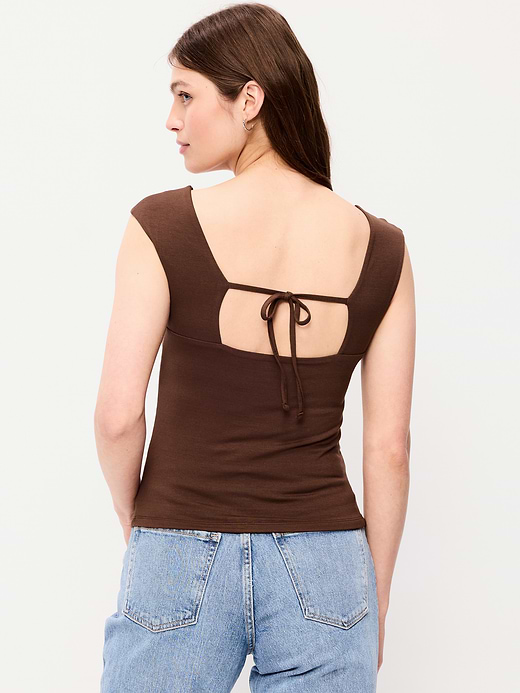Old Navy Cap-Sleeve Tie-Back Top — photo 3